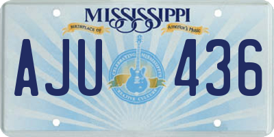 MS license plate AJU436