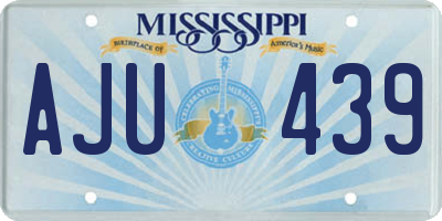MS license plate AJU439