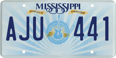 MS license plate AJU441
