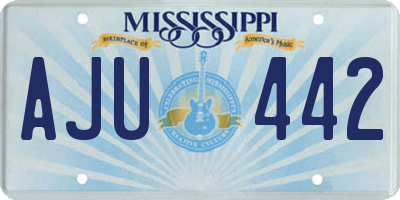 MS license plate AJU442
