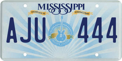 MS license plate AJU444