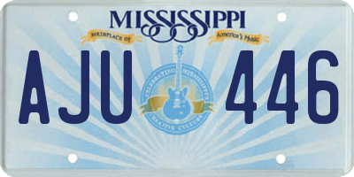 MS license plate AJU446