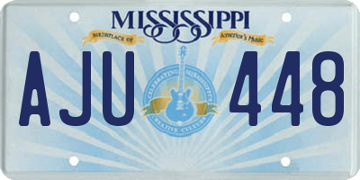 MS license plate AJU448