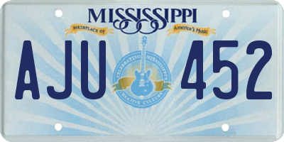 MS license plate AJU452