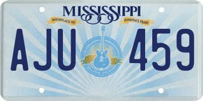 MS license plate AJU459