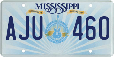 MS license plate AJU460