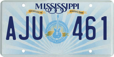 MS license plate AJU461