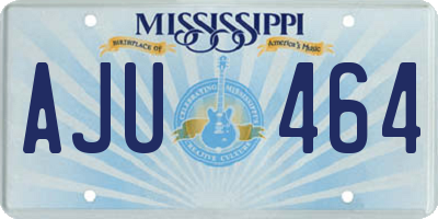 MS license plate AJU464