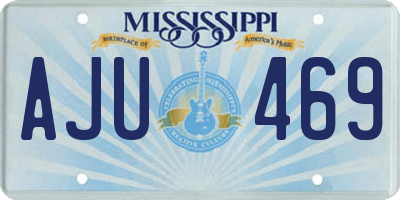 MS license plate AJU469