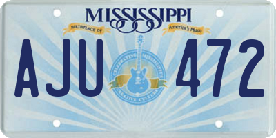 MS license plate AJU472