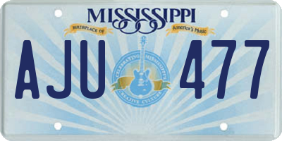 MS license plate AJU477