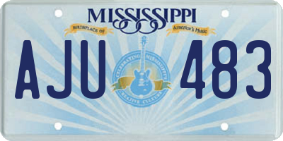 MS license plate AJU483