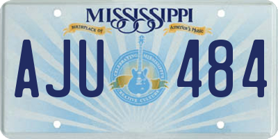 MS license plate AJU484