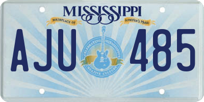 MS license plate AJU485