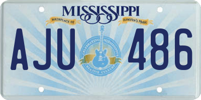 MS license plate AJU486