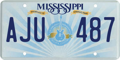 MS license plate AJU487