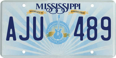 MS license plate AJU489
