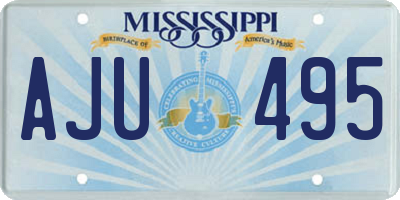 MS license plate AJU495