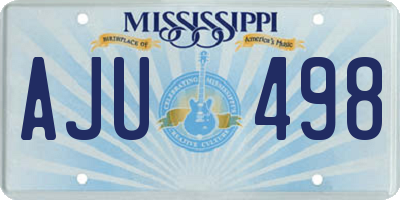 MS license plate AJU498