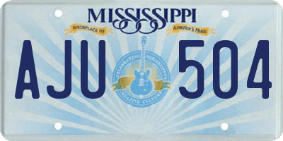 MS license plate AJU504