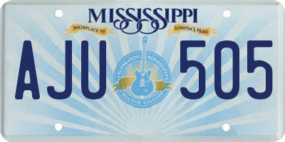 MS license plate AJU505