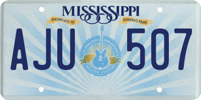 MS license plate AJU507
