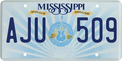 MS license plate AJU509