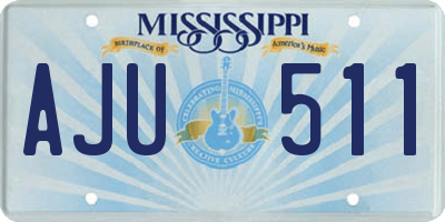 MS license plate AJU511