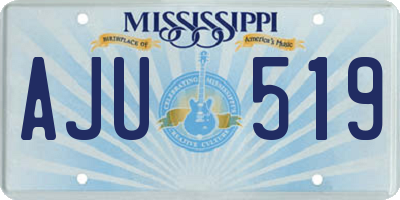 MS license plate AJU519