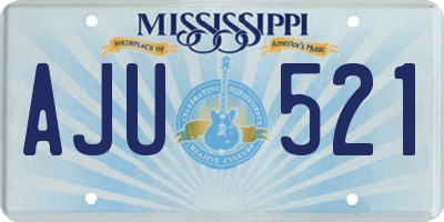 MS license plate AJU521