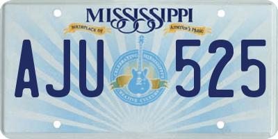 MS license plate AJU525