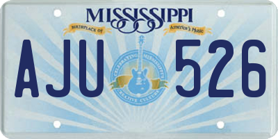 MS license plate AJU526