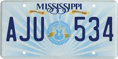 MS license plate AJU534