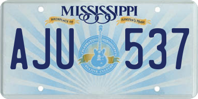 MS license plate AJU537