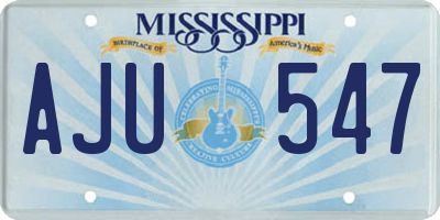 MS license plate AJU547