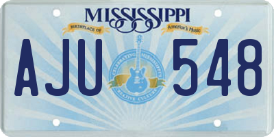 MS license plate AJU548