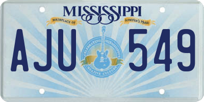 MS license plate AJU549
