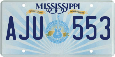 MS license plate AJU553
