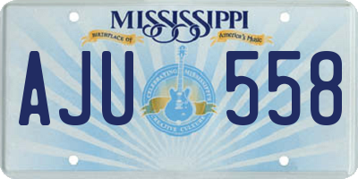 MS license plate AJU558