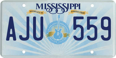 MS license plate AJU559