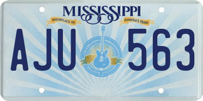 MS license plate AJU563