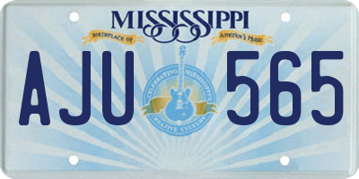 MS license plate AJU565