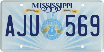 MS license plate AJU569