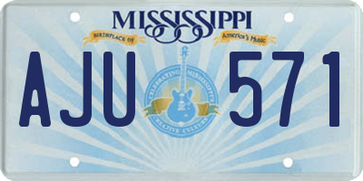 MS license plate AJU571