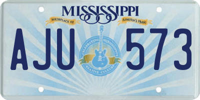 MS license plate AJU573