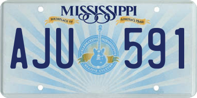 MS license plate AJU591