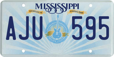 MS license plate AJU595