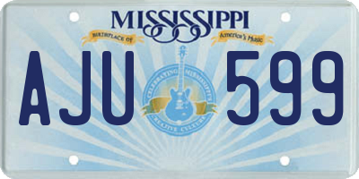 MS license plate AJU599