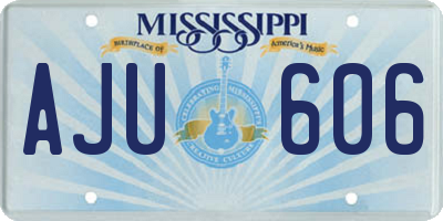 MS license plate AJU606