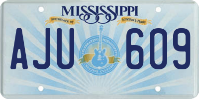 MS license plate AJU609
